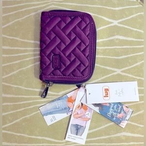 Mini Handspring Wallet - Berry and Blue Peacock 🦚 interior